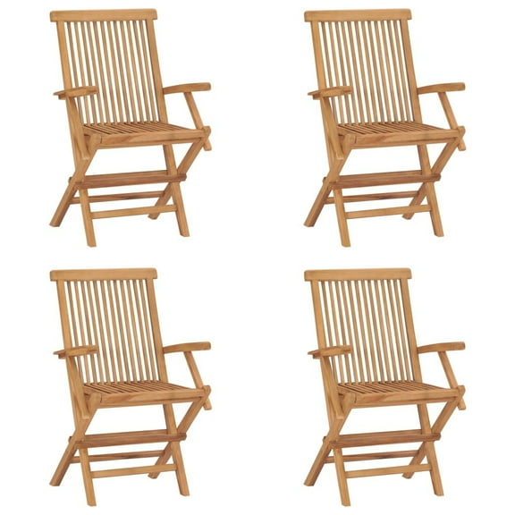 vidaXL 2/3x Solid Teak Wood Folding Chairs Garden Outdoor Wooden Furniture