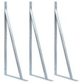 thumbnail image 1 of vidaXL 2/3x Support Brackets for Fence Post Barrier Gate Galvanized Steel, 1 of 15