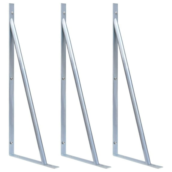 vidaXL 2/3x Support Brackets for Fence Post Barrier Gate Galvanized Steel