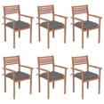 thumbnail image 1 of vidaXL 2/4/6/8x Solid Wood Teak Patio Chair with Cushions Seat Multi Colors, 1 of 143