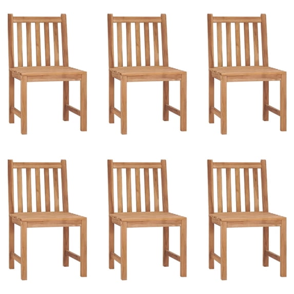 vidaXL 2/4/6/8x Solid Wood Teak Patio Chairs Garden Outdoor Balcony Lounge