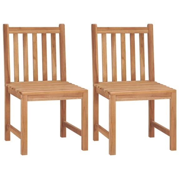 vidaXL 2/4/6/8x Solid Wood Teak Patio Chairs Garden Outdoor Balcony Lounge