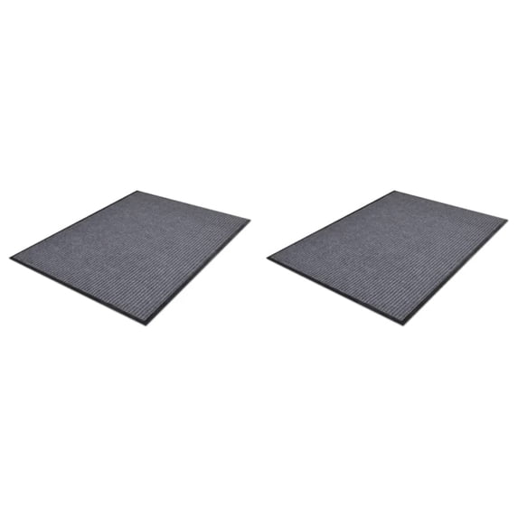 vidaXL 2/4x PVC Door Mats Gray Welcome Mat Rug Front Door Flooring Indoor Home