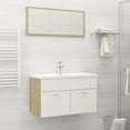 thumbnail image 1 of vidaXL 2 Piece Bathroom Furniture Set Black Engineered Wood, 1 of 71