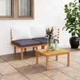 thumbnail image 1 of vidaXL 2 Piece Patio Lounge Set with Cushions Solid Acacia Wood, 316266, 1 of 6