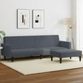 thumbnail image 1 of vidaXL 2 Piece Sofa Set Dark Gray Velvet, 1 of 9