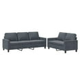 thumbnail image 1 of vidaXL 2 Piece Sofa Set with Cushions Dark Gray Velvet, 1 of 7