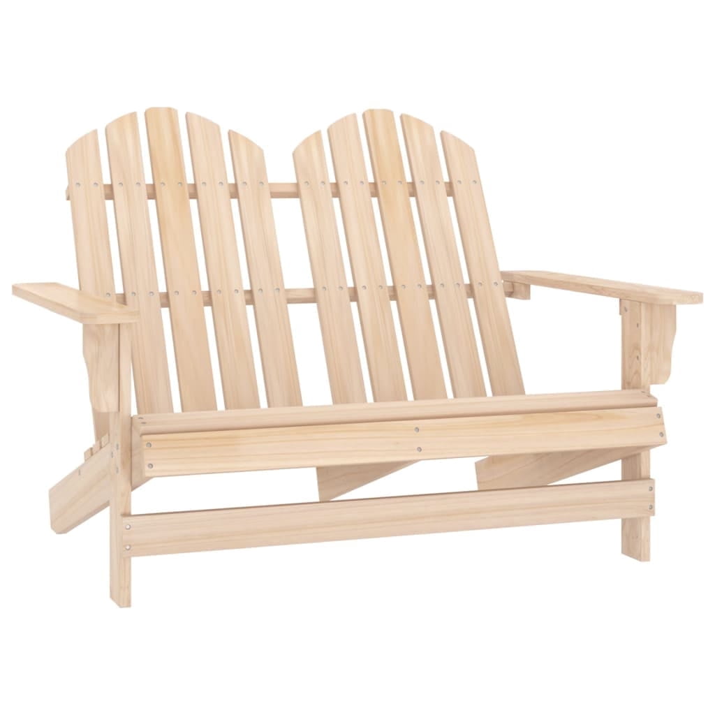 vidaXL 2-Seater Patio Adirondack Chair Solid Wood Fir Blue