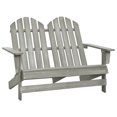 thumbnail image 1 of vidaXL 2-Seater Patio Adirondack Chair Solid Wood Fir Gray, 1 of 61
