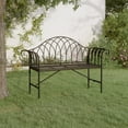 thumbnail image 1 of vidaXL 2-Seater Patio Bench 50.4" Black Steel, 1 of 5