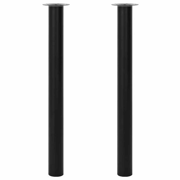 vidaXL 2 Telescopic Table Legs Black 28"-43.3"
