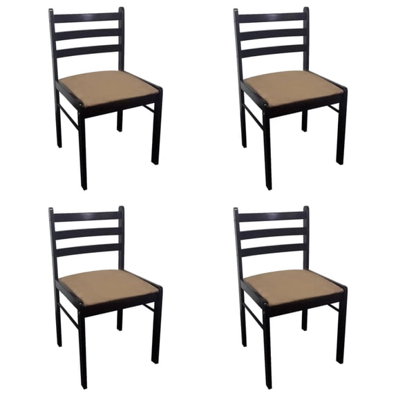 vidaXL 291746 2/4/6 pcs Wooden Dining Chairs Square 2 Colours Selectable
