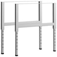 thumbnail image 1 of vidaXL 2x Adjustable Work Bench Frame Metal Table Leg 21.7"/33.5" Black/Gray, 1 of 35