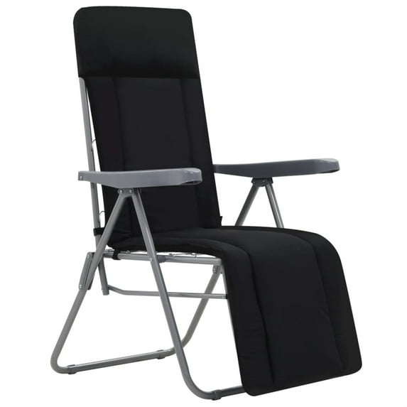 vidaXL 2x Folding Patio Chairs with Cushions Garden Furniture Multi Colors