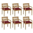 thumbnail image 1 of vidaXL 2x Solid Teak Wood Batavia Chair with Multi Color Cushions Garden Seat, 1 of 142