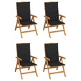 thumbnail image 1 of vidaXL 2x Solid Teak Wood Garden Chair with Multi Color Cushions Lounge Seat, 1 of 37