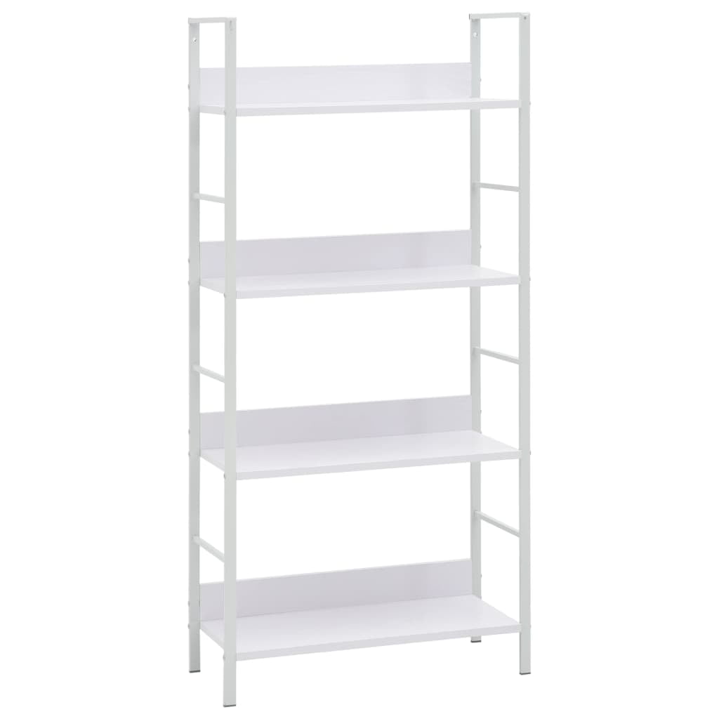 White Steel Minimalist 4-Tier Display Stand