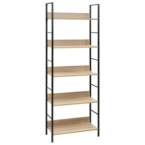 vidaXL 3-Layer Book Shelf Black 23.6"x10.9"x35.6" Engineered Wood