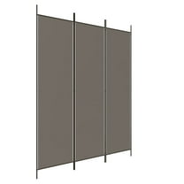 vidaXL 3-Panel Room Divider Folding Privacy Protection Screen Room Separator Paravent Wall Partition Panel Screen Anthracite 59.1"x78.7" Fabric