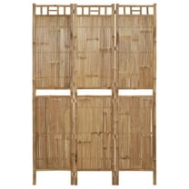 vidaXL 3-Panel Room Divider Bamboo 47.2"x70.9"