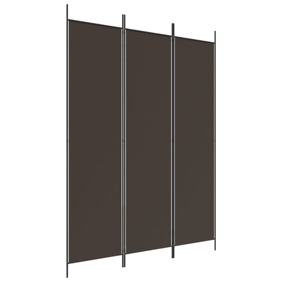 vidaXL 3-Panel Room Divider Brown 59.1"x78.7" Fabric