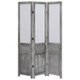 thumbnail image 1 of vidaXL 3-Panel Room Divider Gray 41.3"x64.7" Fabric, 1 of 3