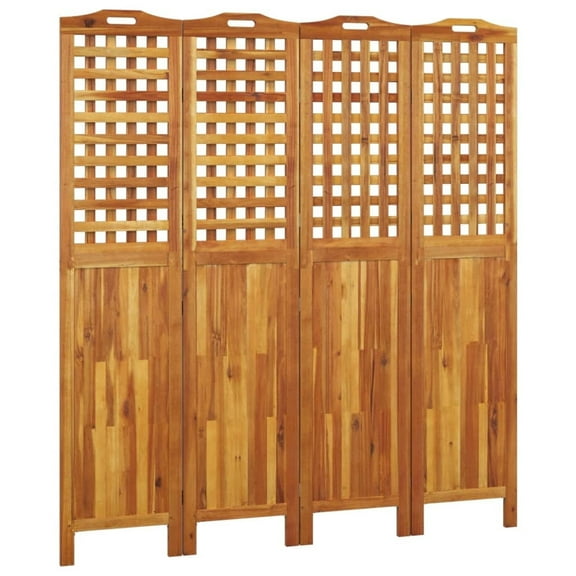 vidaXL 3 Panel Room Divider Privacy Room Divider Screen Solid Wood Acacia
