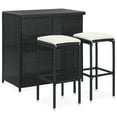 thumbnail image 1 of vidaXL 3 Piece Bar Set Poly Rattan Black, 313471, 1 of 1