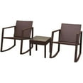thumbnail image 1 of vidaXL 3 Piece Bistro Set Poly Rattan Black, 1 of 18