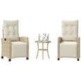 thumbnail image 1 of vidaXL 3 Piece Bistro Set with Cushions Beige Poly Rattan, 1 of 47