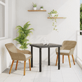 thumbnail image 1 of vidaXL 3 Piece Garden Dining Set Beige Poly Rattan, 1 of 6