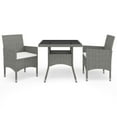 thumbnail image 1 of vidaXL Patio Dining Set Outdoor Dining Set Table Chair Poly Rattan and Glass, 1 of 57