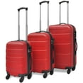 thumbnail image 1 of vidaXL 3 Piece Hardcase Trolley Set Blue, 1 of 20