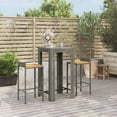 thumbnail image 1 of vidaXL Garden Bar Set Grey PE rattan Durable Garden Bar Set, 1 of 6