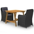 thumbnail image 1 of vidaXL 3 Piece Patio Dining Set Black, 1 of 12