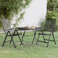 thumbnail image 1 of vidaXL 3 Piece Patio Dining Set Expanded Metal Mesh Anthracite, 1 of 11