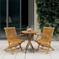 thumbnail image 1 of vidaXL 3 Piece Patio Dining Set Solid Wood Teak, 1 of 9