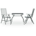 thumbnail image 1 of vidaXL 3 Piece Patio Dining Set Steel Anthracite, 1 of 7