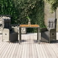 thumbnail image 1 of vidaXL 3 Piece Patio Dining Set with Cushions Gray Poly Rattan, 1 of 10