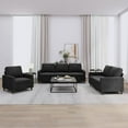 thumbnail image 1 of vidaXL 3 Piece Velvet Living Room Set Black, 1 of 6