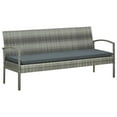 thumbnail image 1 of vidaXL 3 Seater Sofa Patio Deck Outdoor Wicker Couch with Cushions PE Rattan, 1 of 2