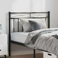 thumbnail image 1 of vidaXL 35,8'' High Metal Headboard, Steel Headboard for 39.4" Wide Bed, Easy Assembly, Black, 1 of 7