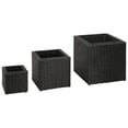 thumbnail image 1 of vidaXL 3x Garden Raised Beds Poly Rattan Patio Flower Boxes Pots Multi Colors, 1 of 9