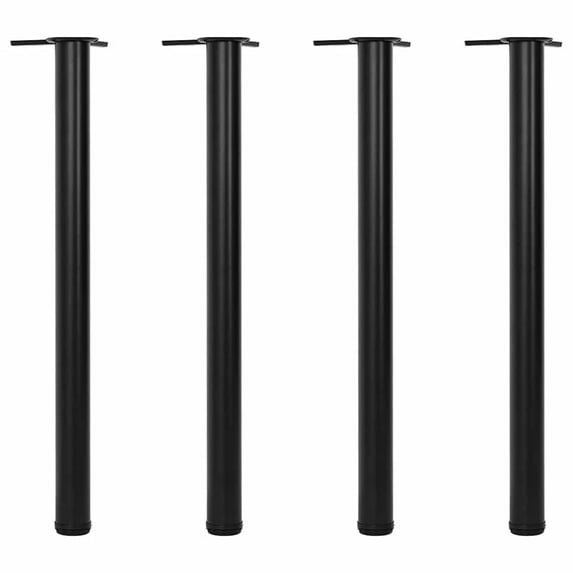 vidaXL 4 Height Adjustable Table Legs Black 34.3"