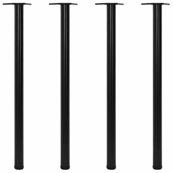 vidaXL 4 Height Adjustable Table Legs Black 43.3"