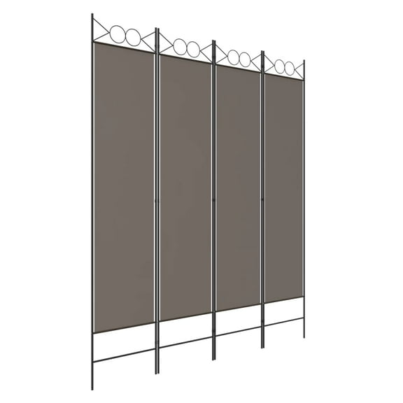 vidaXL 4-Panel Room Divider Anthracite 63"x86.6" Fabric