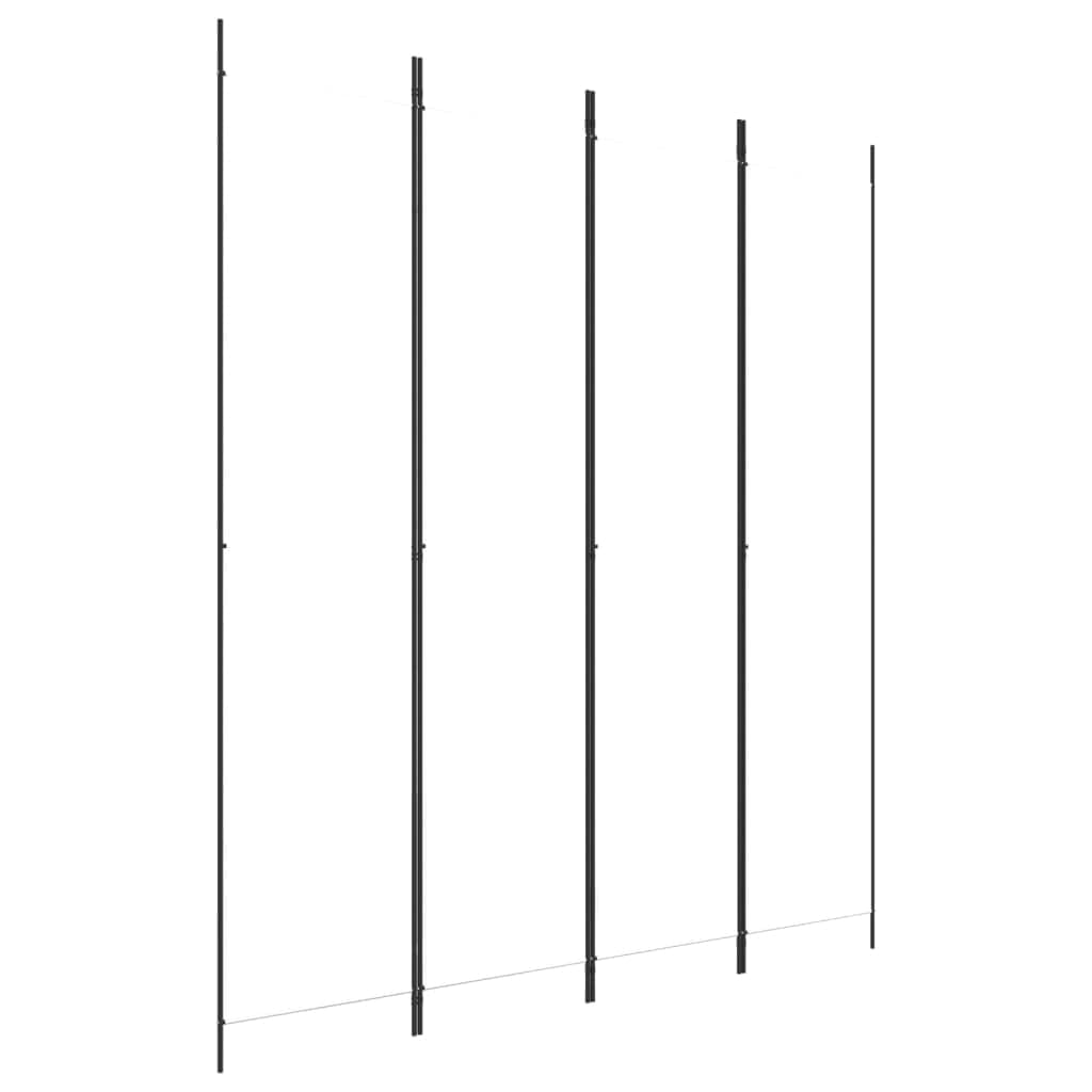 vidaXL 4-Panel Room Divider White 78.7"x86.6" Fabric Privacy Screen Paravent