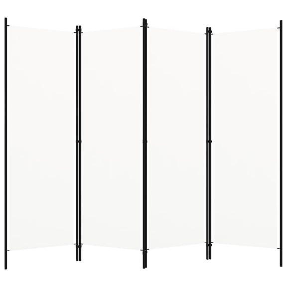 vidaXL 4-Panel Room Divider White 78.7"x70.9"
