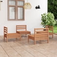 thumbnail image 1 of vidaXL 4 Piece Patio Lounge Set Honey Brown Solid Pinewood, 1 of 25