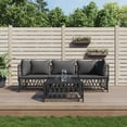 thumbnail image 1 of vidaXL 4 Piece Patio Lounge Set with Cushions Anthracite Steel, 1 of 8